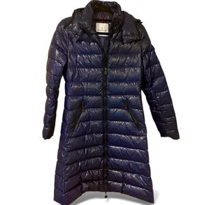 Moncler Moka Long Lacquered Down Puffer Coat – Grape Purple – Size 0 (S/XS)